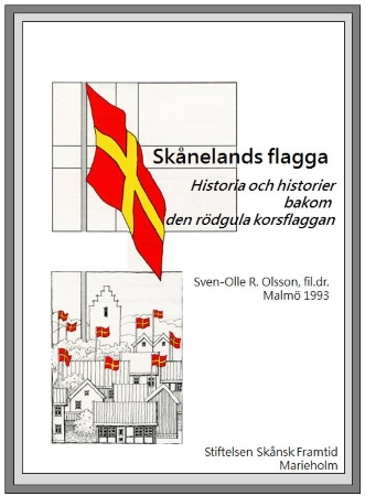 Skånelands flagga — den rödgula korsflaggan