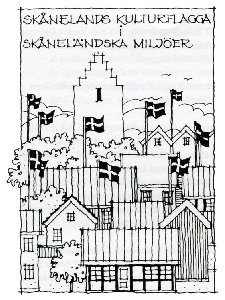 Skånska flaggor som husflaggor